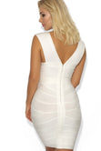 Load image into Gallery viewer, ‘MIMI’ Keyhole White Cleavage Bandage Dress
