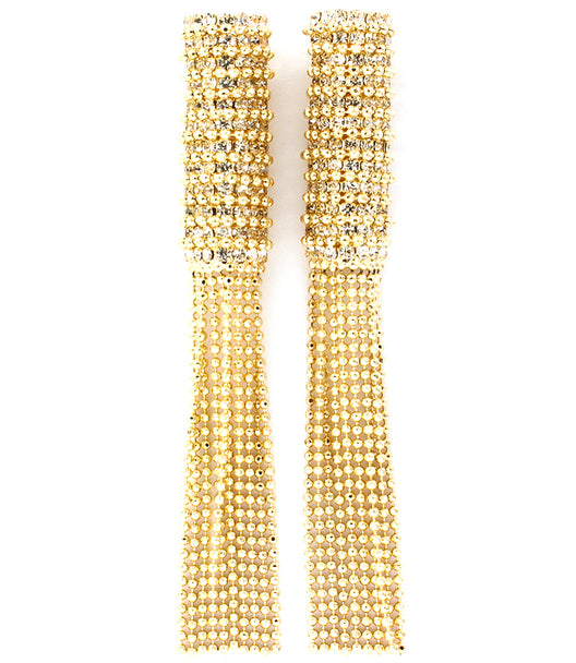 “Paris”  Crystal Stone Tassel Earring