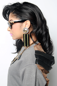 Laser Cut Rectangle Earrings