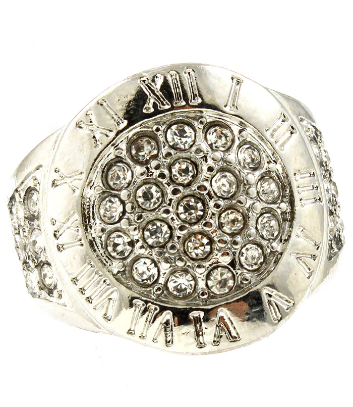 Crystal Watch Shaped Ring