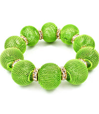 'Chloe' Crystal Mesh Stretch Bracelet  - Pink