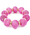 'Chloe' Crystal Mesh Stretch Bracelet  - Pink