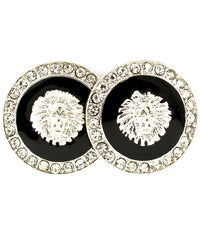 LION HEAD CRYSTAL EARRINGS