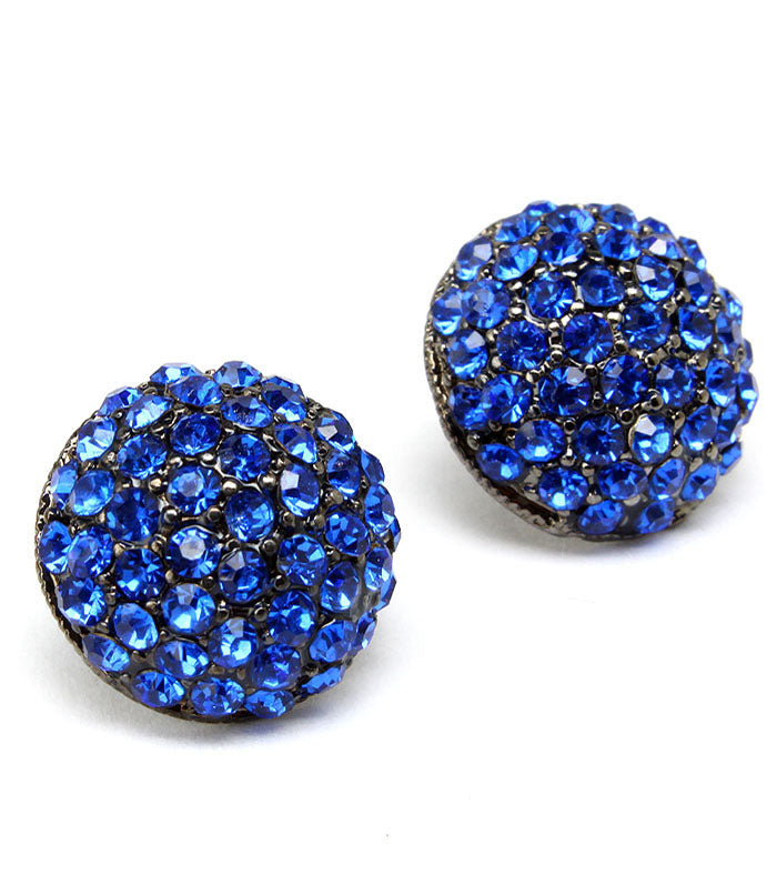 'Kim' Crystal Stud Fireball Earrings