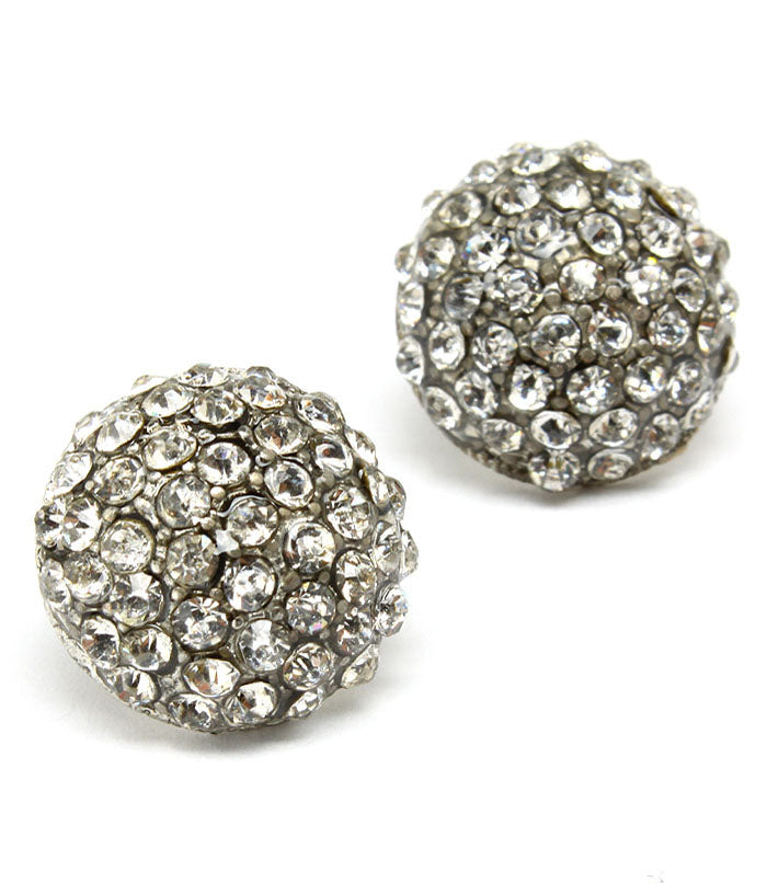 'Kim' Crystal Stud Fireball Earrings