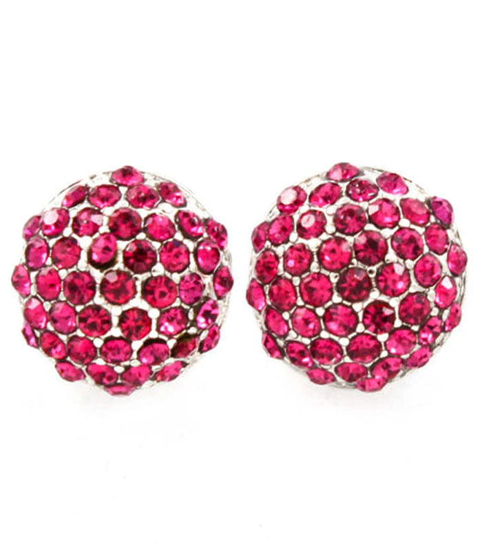 'Kim' Crystal Stud Fireball Earrings