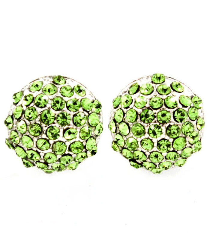 'Kim' Crystal Stud Fireball Earrings