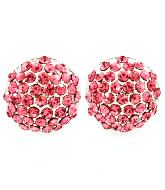 'Kim' Crystal Stud Fireball Earrings