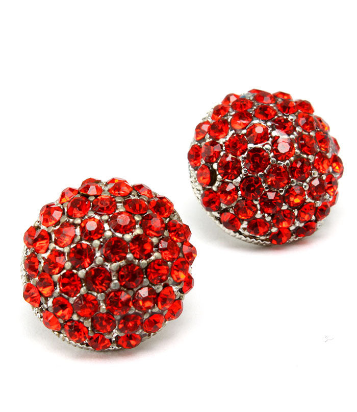 'Kim' Crystal Stud Fireball Earrings