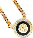 Load image into Gallery viewer, LIONHEAD  CRYSTAL NECKLACE - GOLD
