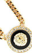 Load image into Gallery viewer, LIONHEAD  CRYSTAL NECKLACE - GOLD
