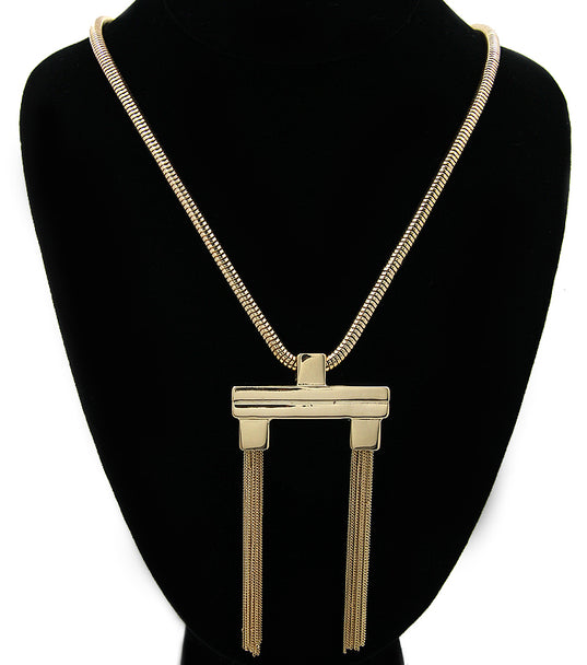 'Kelly'  Tassel Chain Necklace - Gold