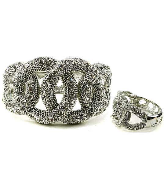 'Kim' Crystal Interwoven Bracelet