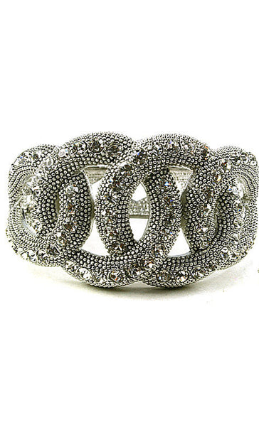 'Kim' Crystal Interwoven Bracelet