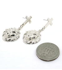 'RiRI'  LionHead Cross Earring