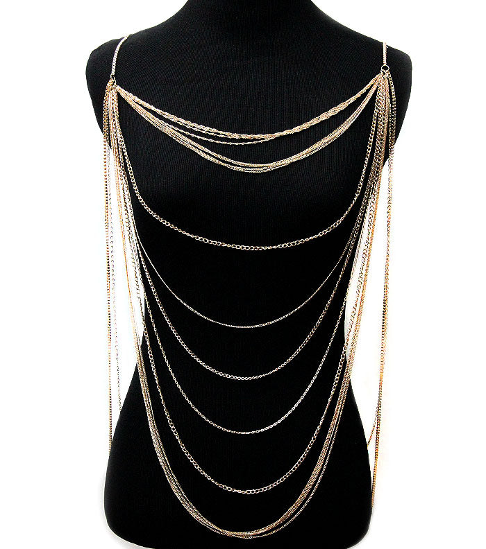 'ZARA' LAYERED BODY CHAIN - GOLD