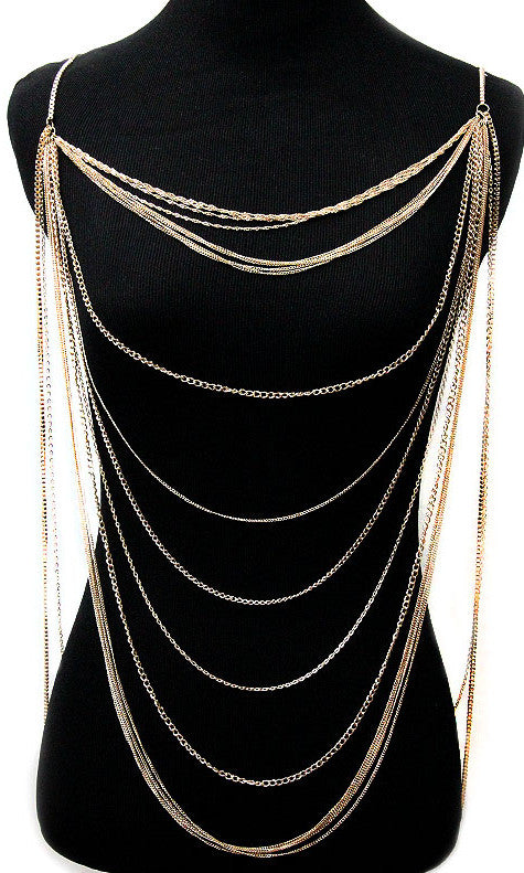 'ZARA' LAYERED BODY CHAIN - GOLD