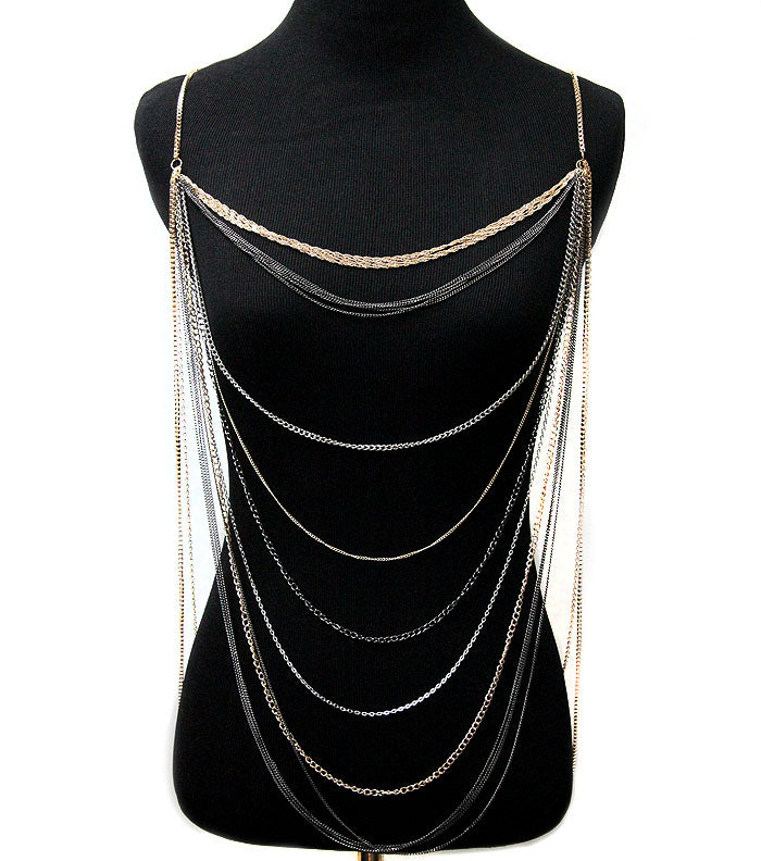 'ZARA' LAYERED BODY CHAIN - GOLD