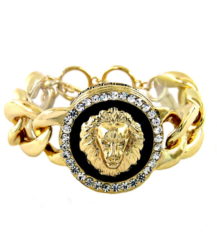 Rihanna Inspired  Crystal Lionhead Bracelet