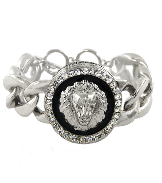 Rihanna Inspired  Crystal Lionhead Bracelet