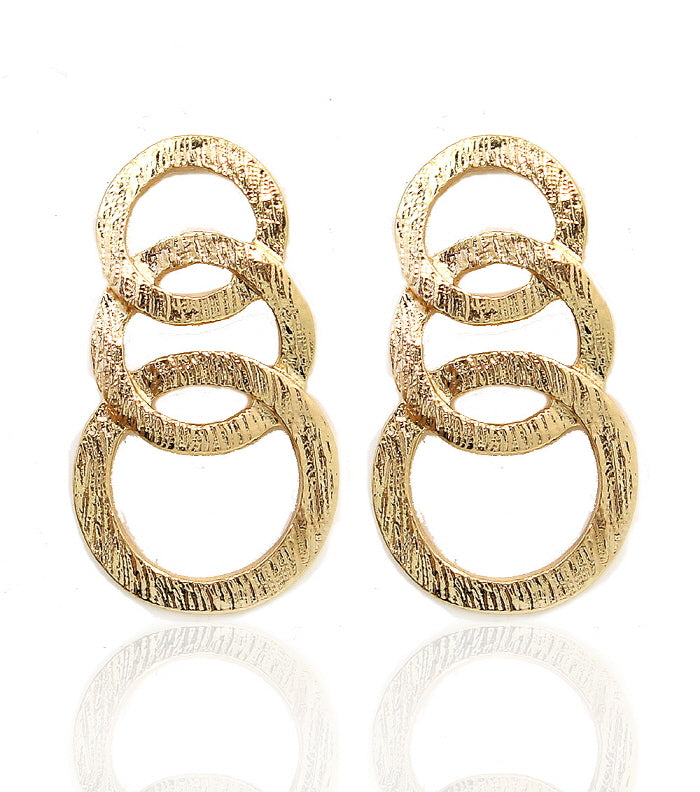 J'Adore Round Shape Silver Earrings