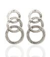 J'Adore Round Shape Silver Earrings