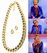 'Cassie'  Long Necklace and Earring set