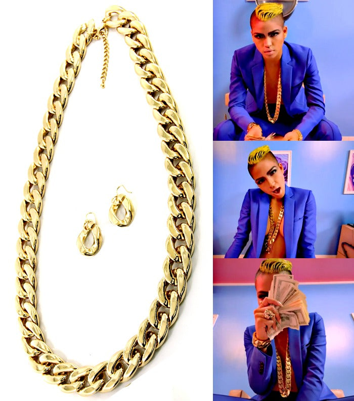 'Cassie'  Long Necklace and Earring set