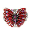‘MARIAH’ CRYSTAL BUTTERFLY BRACELET - BLACK