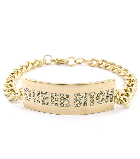 'QUEEN B'  BOLD STATEMENT CRYSTAL BRACELET