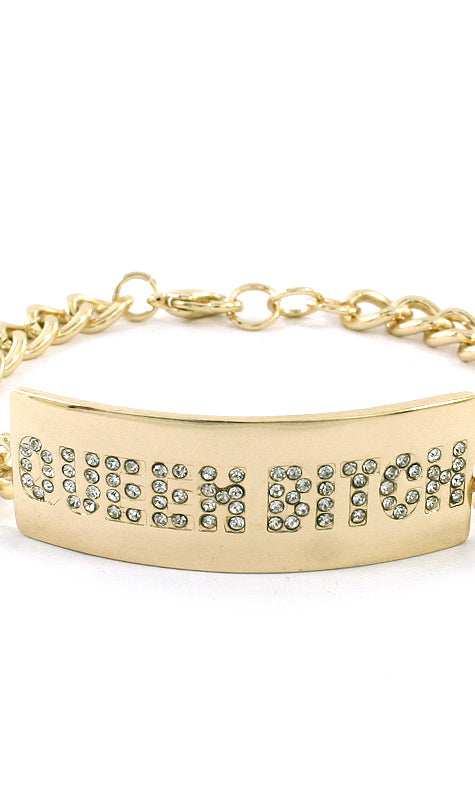 'QUEEN B'  BOLD STATEMENT CRYSTAL BRACELET