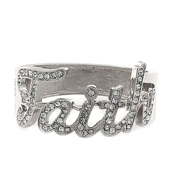 Crystal Hinge “FAITH”  Bracelet