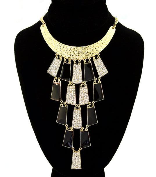 ‘Champagne’ Crystal Statement Necklace - Gold