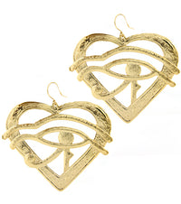 Eye Of Horus Gold Eearrings