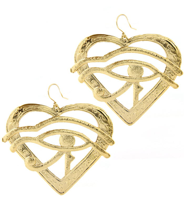 Eye Of Horus Gold Eearrings