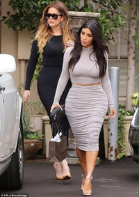 ‘Kim’ Two Piece Long Sleeve Knee Length Set