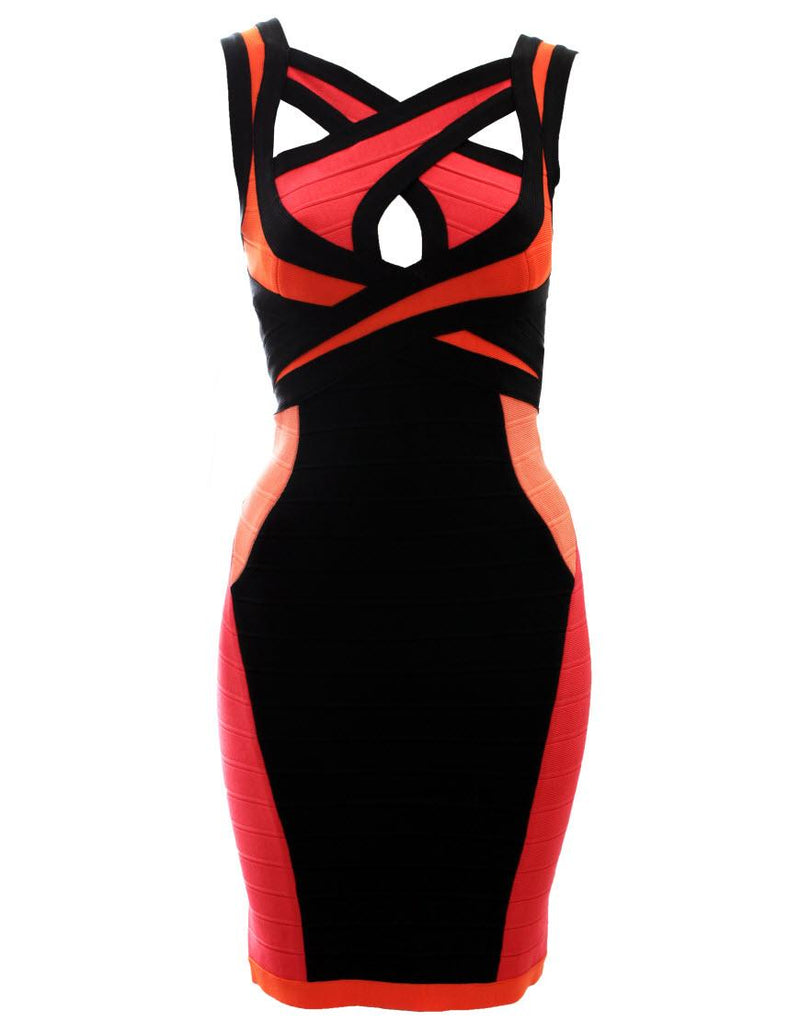 'MARIA'  CRISS-CROSS  BANDAGE DRESS