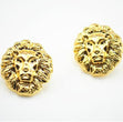 Load image into Gallery viewer, Gold Animal Lion Head earrings
