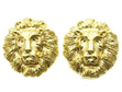 Load image into Gallery viewer, Gold Animal Lion Head earrings
