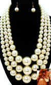 'RIRI'  URBAN GLAM PEAL NECKLACE AND EARRING SET
