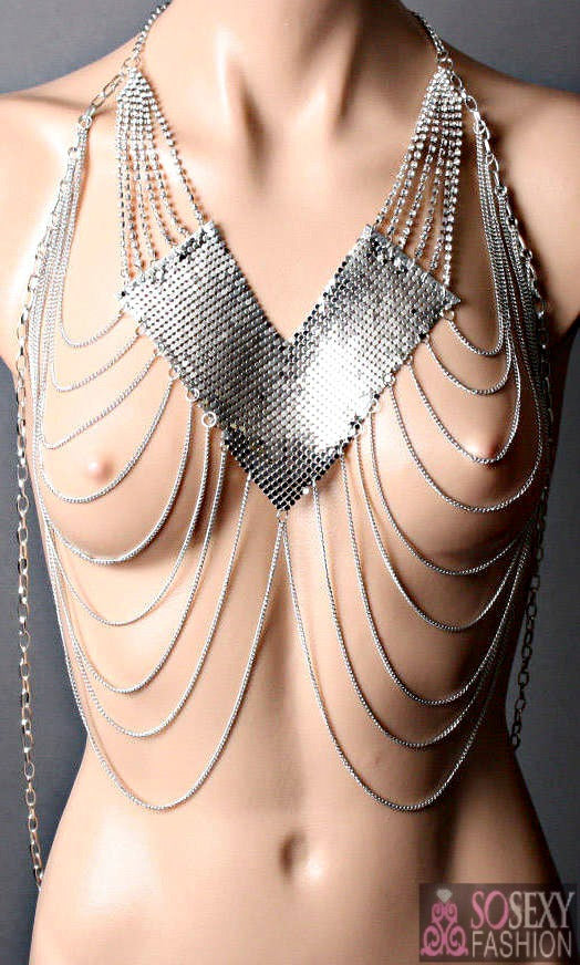 'Zina'  Front Shield Layered Body Chain